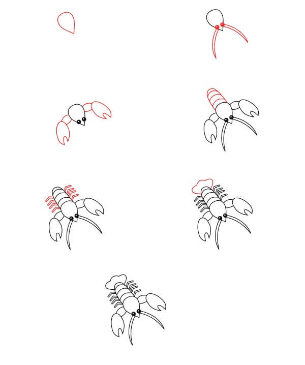 How to draw Lobster idea (15)