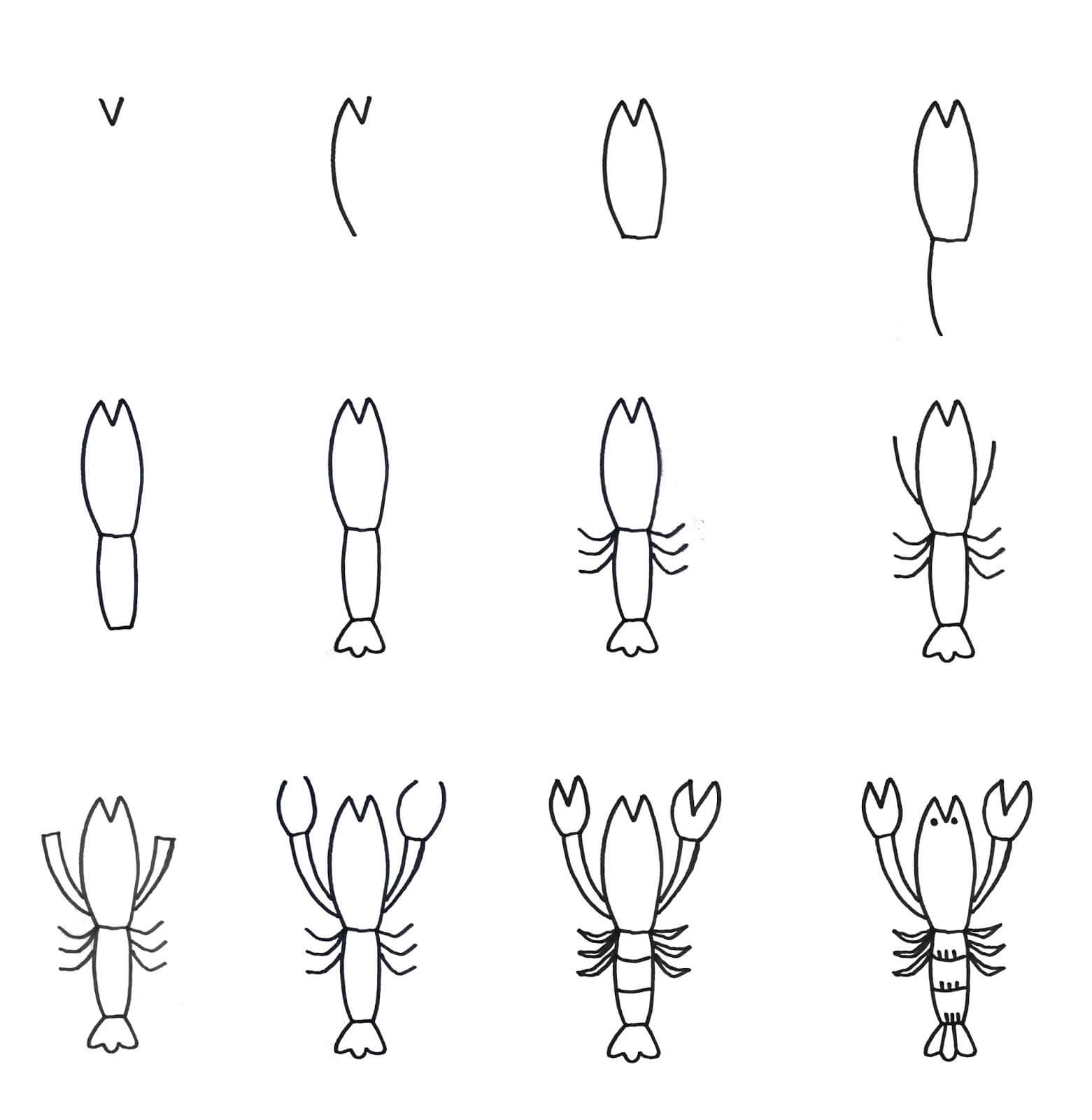 Lobster idea (21) Drawing Ideas