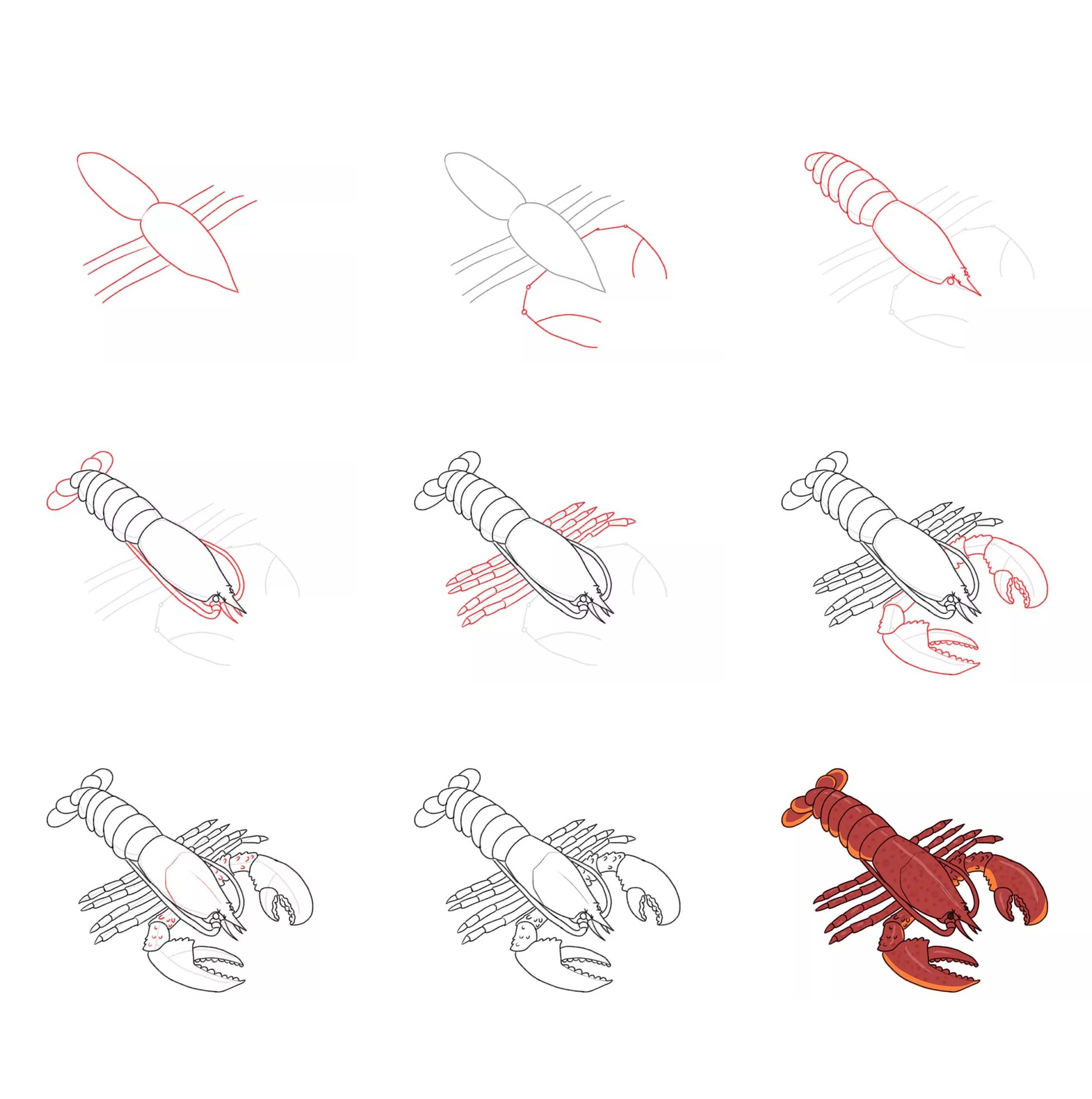 Lobster idea (4) Drawing Ideas