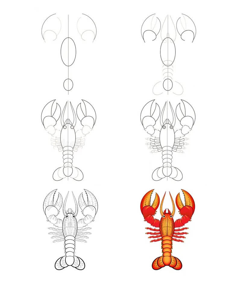 Lobster idea (7) Drawing Ideas