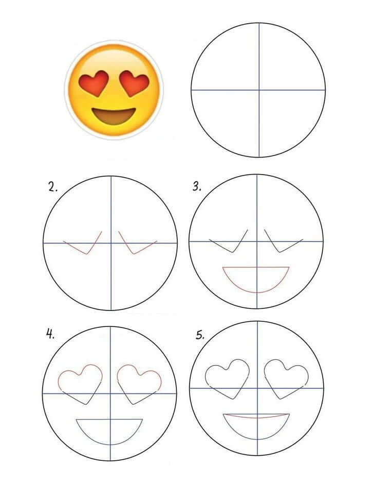 How to draw Love emoticons (1)