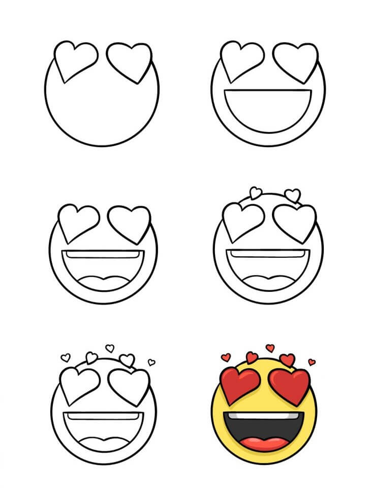 How to draw Love emoticons (2)