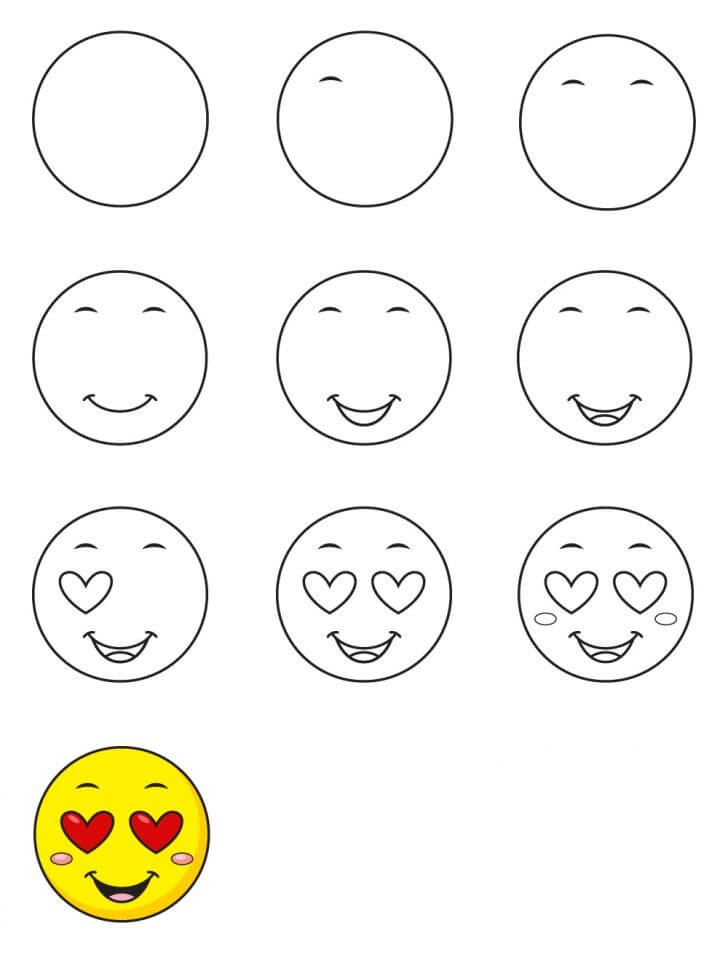 How to draw Love emoticons (3)