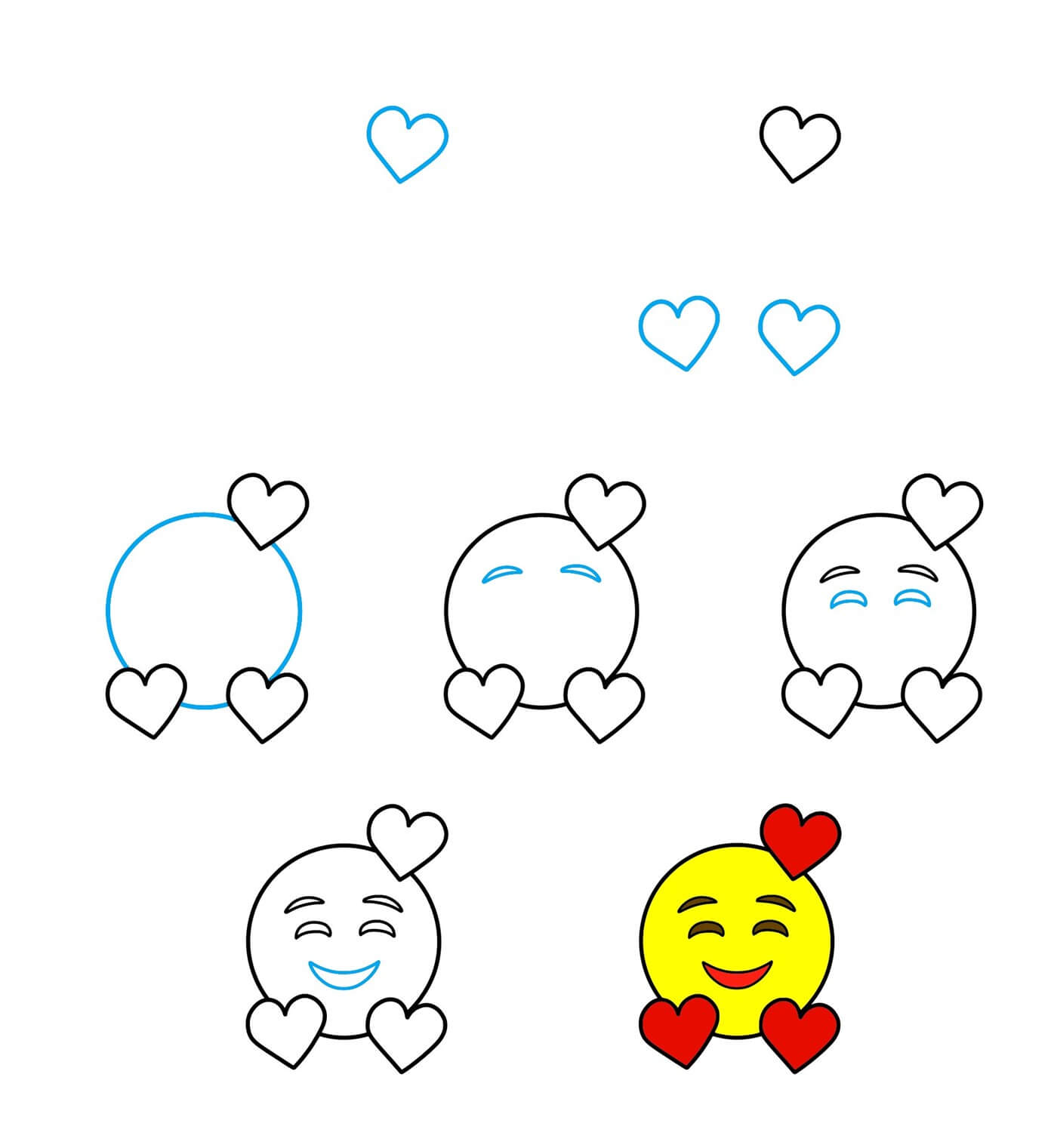 Lovely emoticons Drawing Ideas