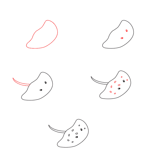 How to draw Manta ray for kids