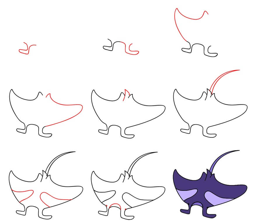 Manta ray idea (17) Drawing Ideas