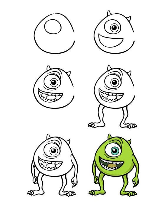 Mike Wazowski idea (1) Drawing Ideas