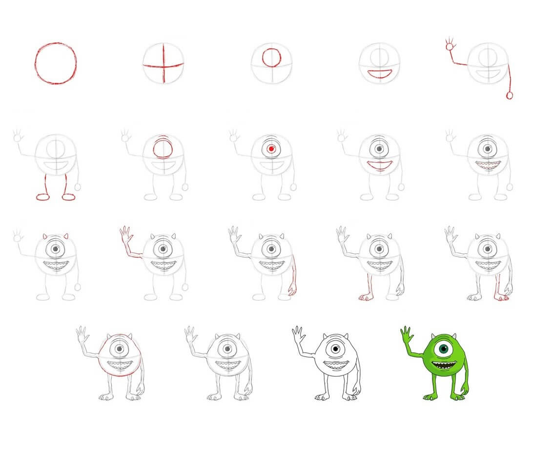 Mike Wazowski idea (10) Drawing Ideas