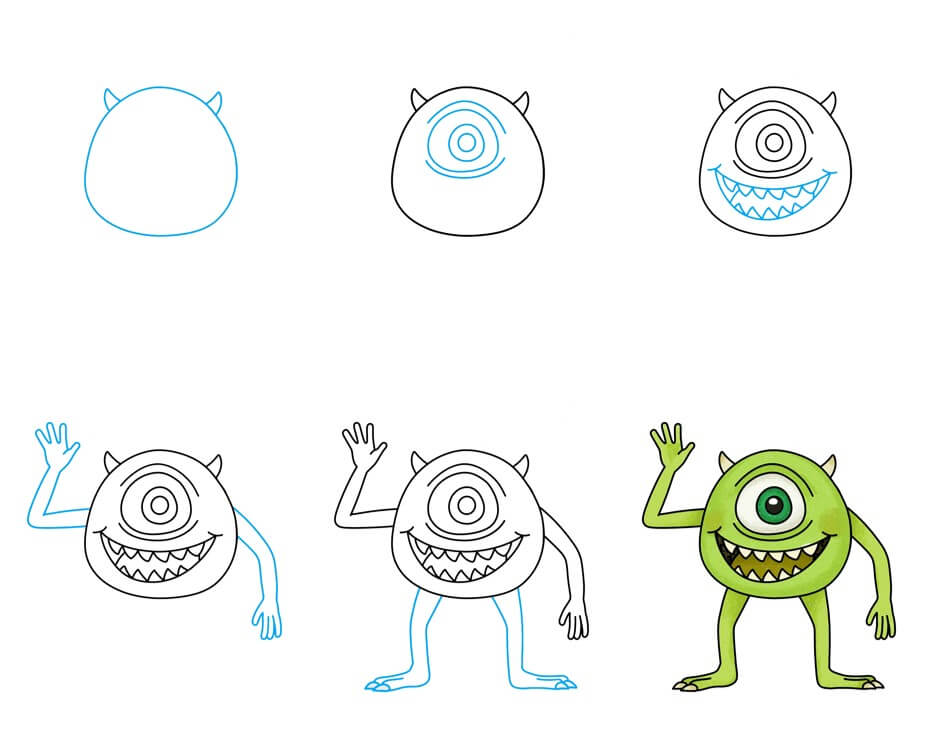 Mike Wazowski idea (12) Drawing Ideas