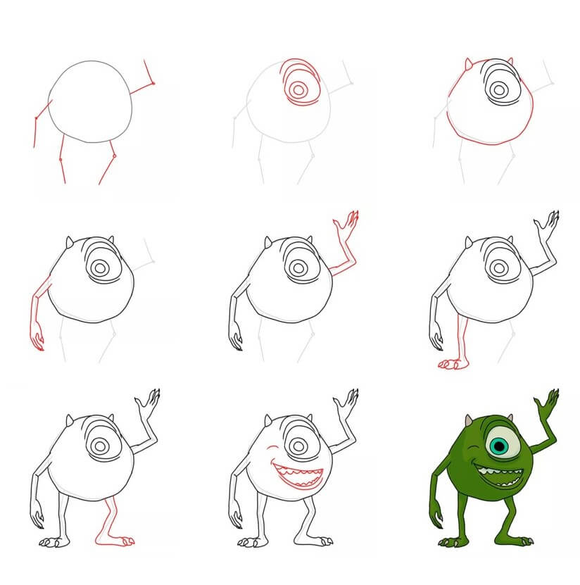 Mike Wazowski idea (13) Drawing Ideas