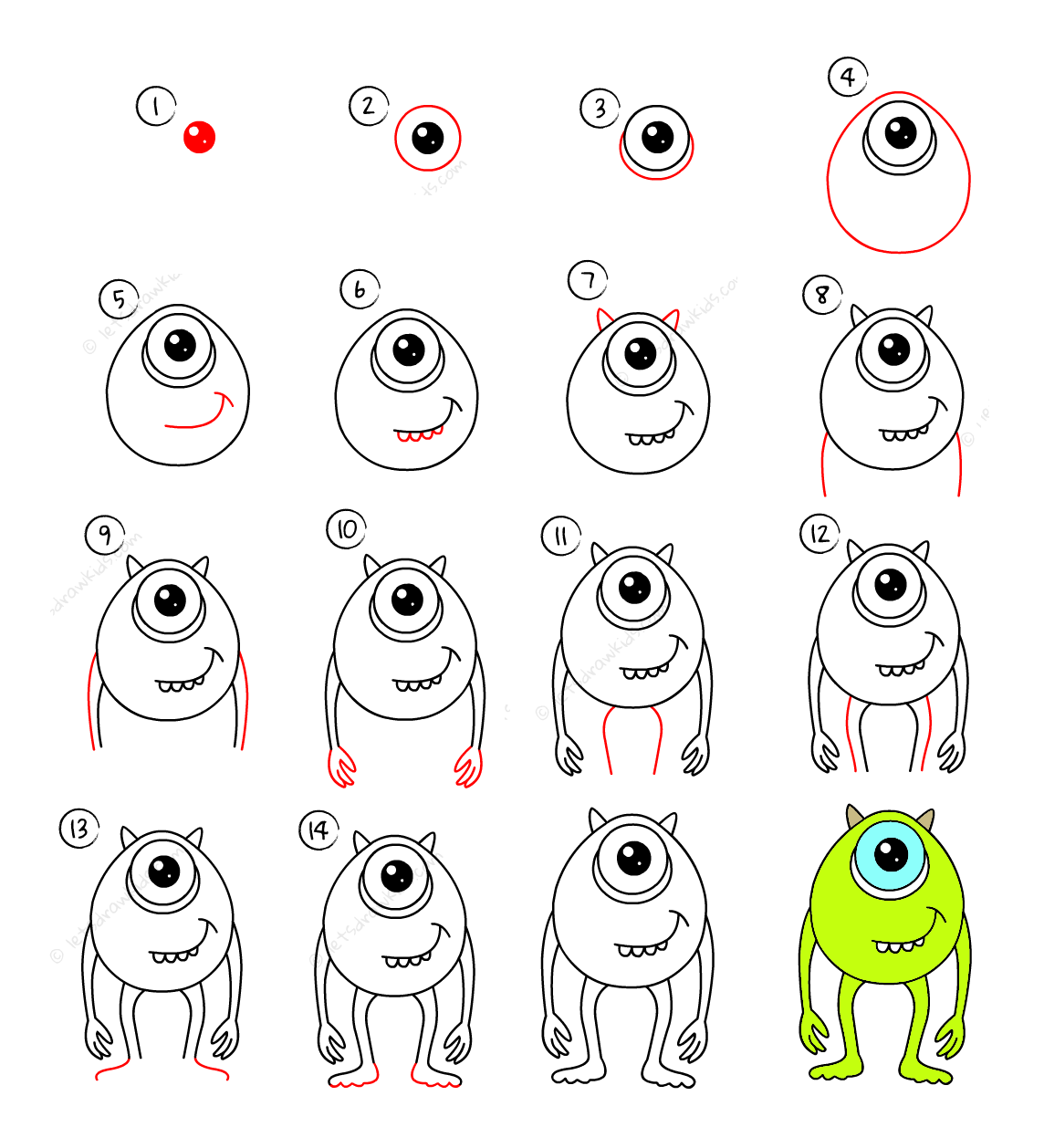 Mike Wazowski idea (15) Drawing Ideas