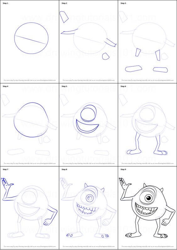 Mike Wazowski idea (5) Drawing Ideas