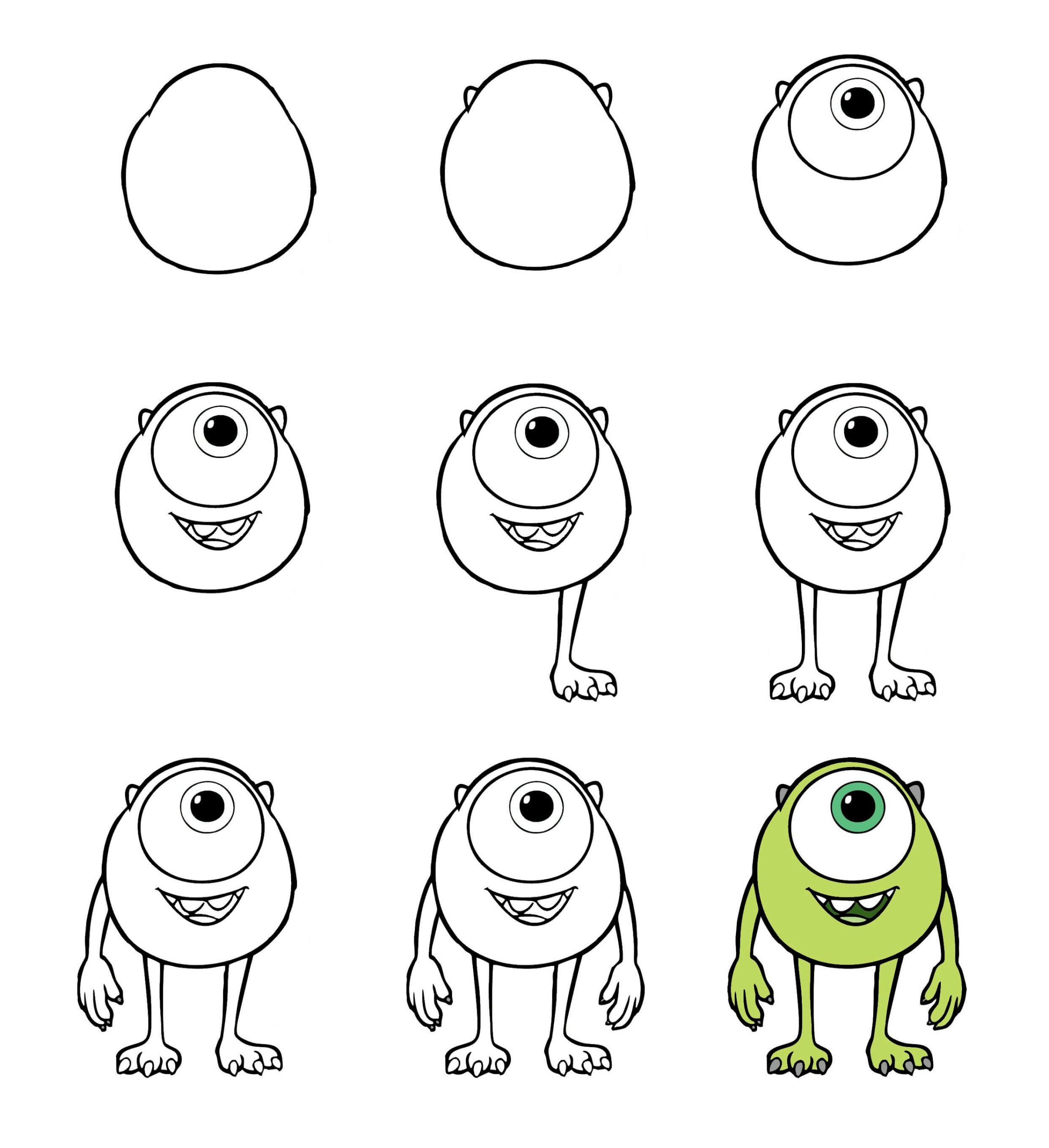 Mike Wazowski idea (6) Drawing Ideas