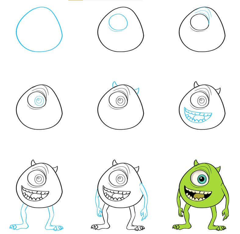 Mike Wazowski Drawing Ideas