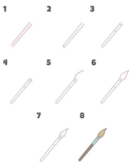 Paintbrush idea (13) Drawing Ideas