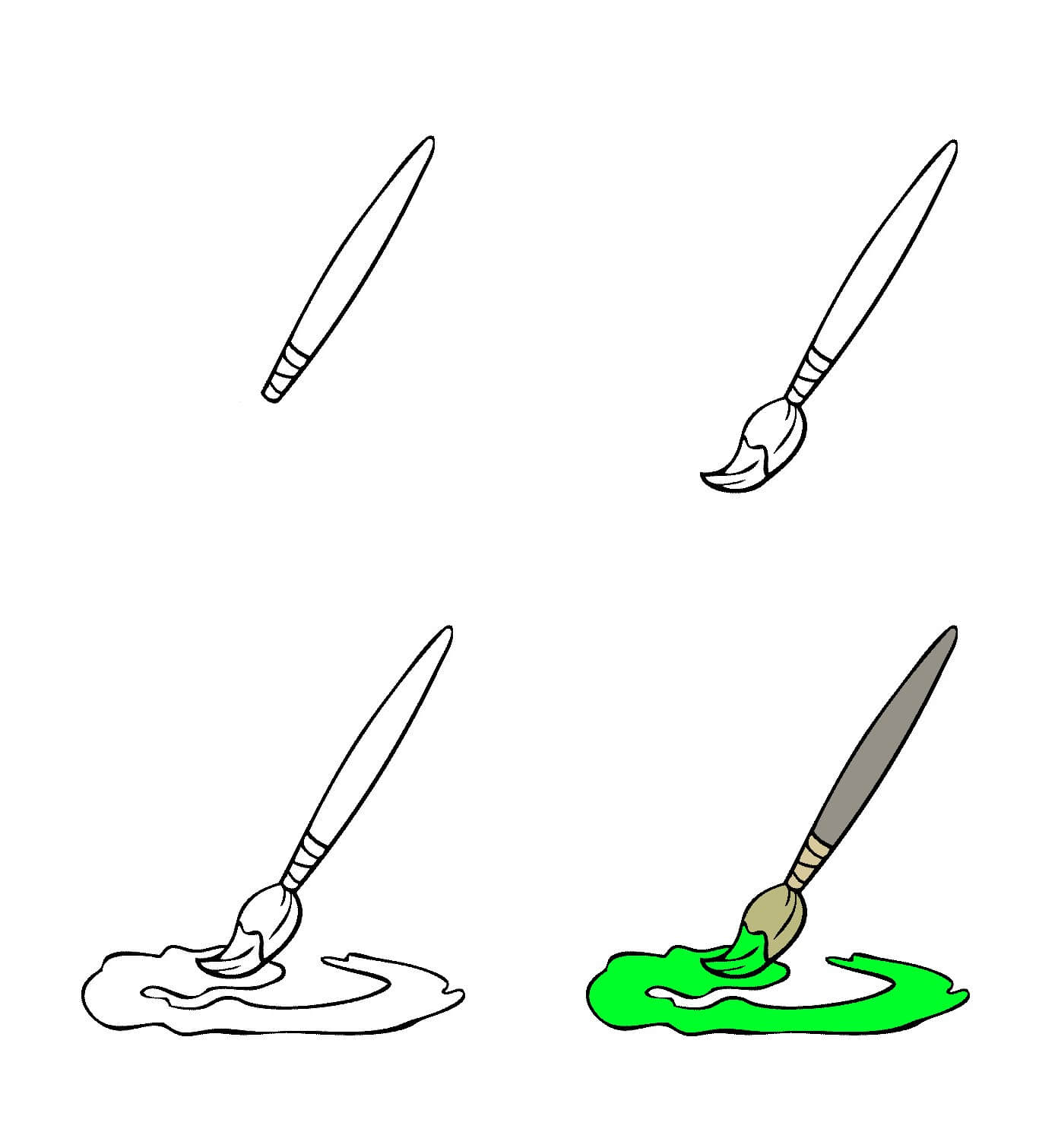 How to draw Paintbrush idea (5)