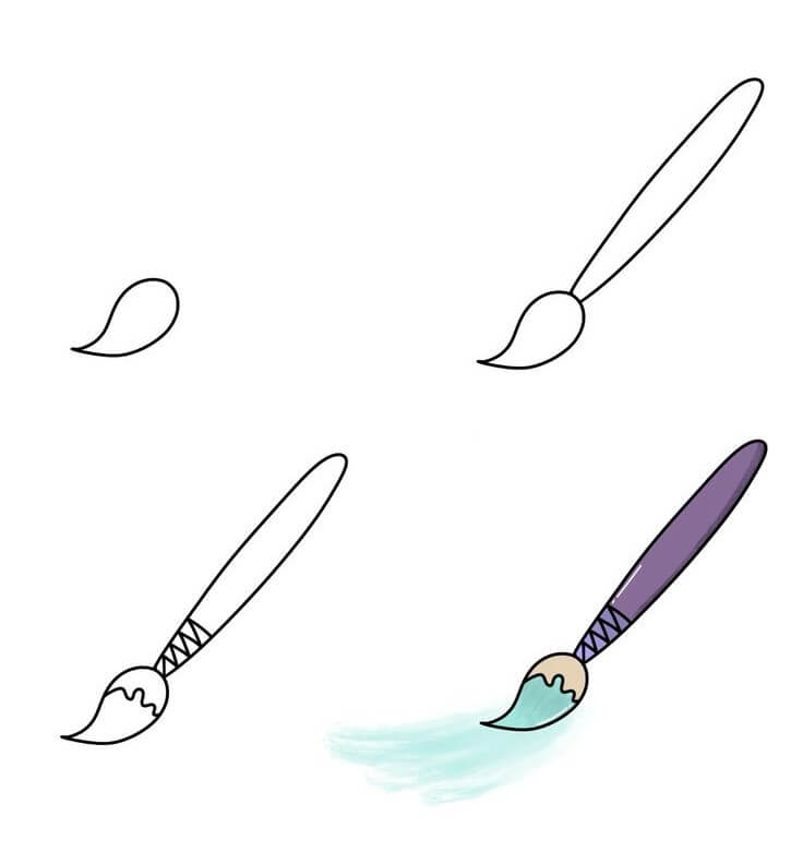 How to draw Paintbrush idea (9)