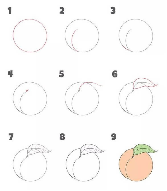 How to draw Peach idea (3)