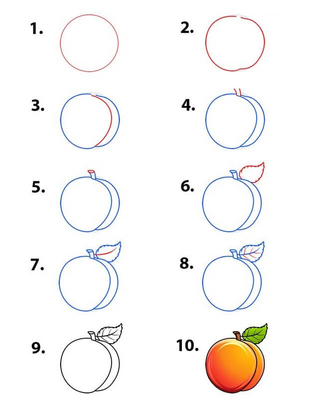 How to draw Peach idea (7)