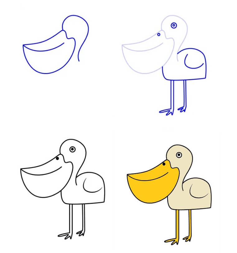 How to draw pelican idea (8)