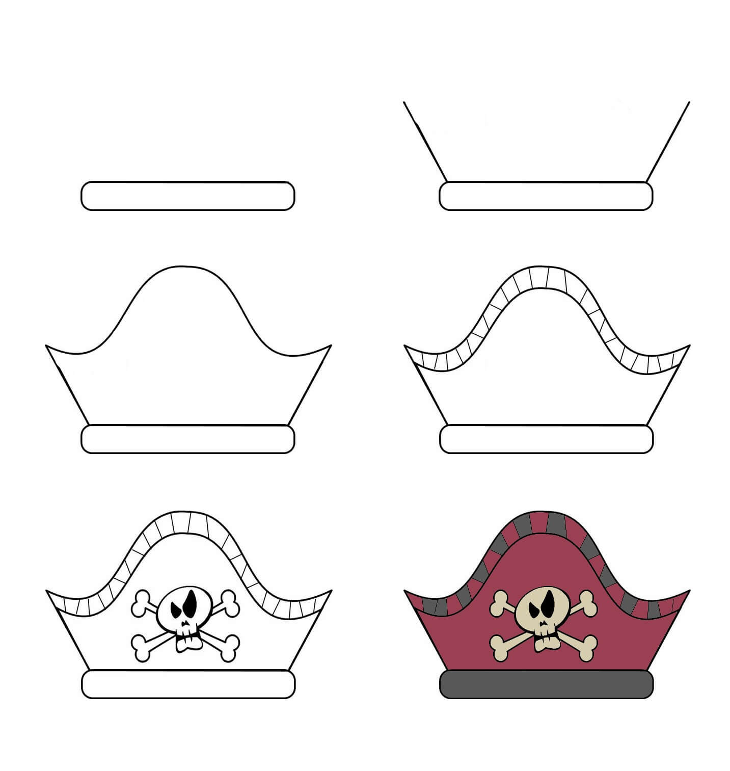 Pirate Hat (4) Drawing Ideas