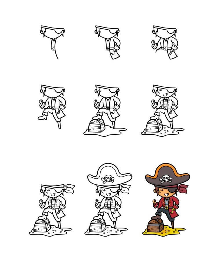 How to draw Pirate idea (10)