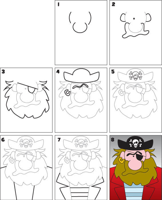 How to draw Pirate idea (11)