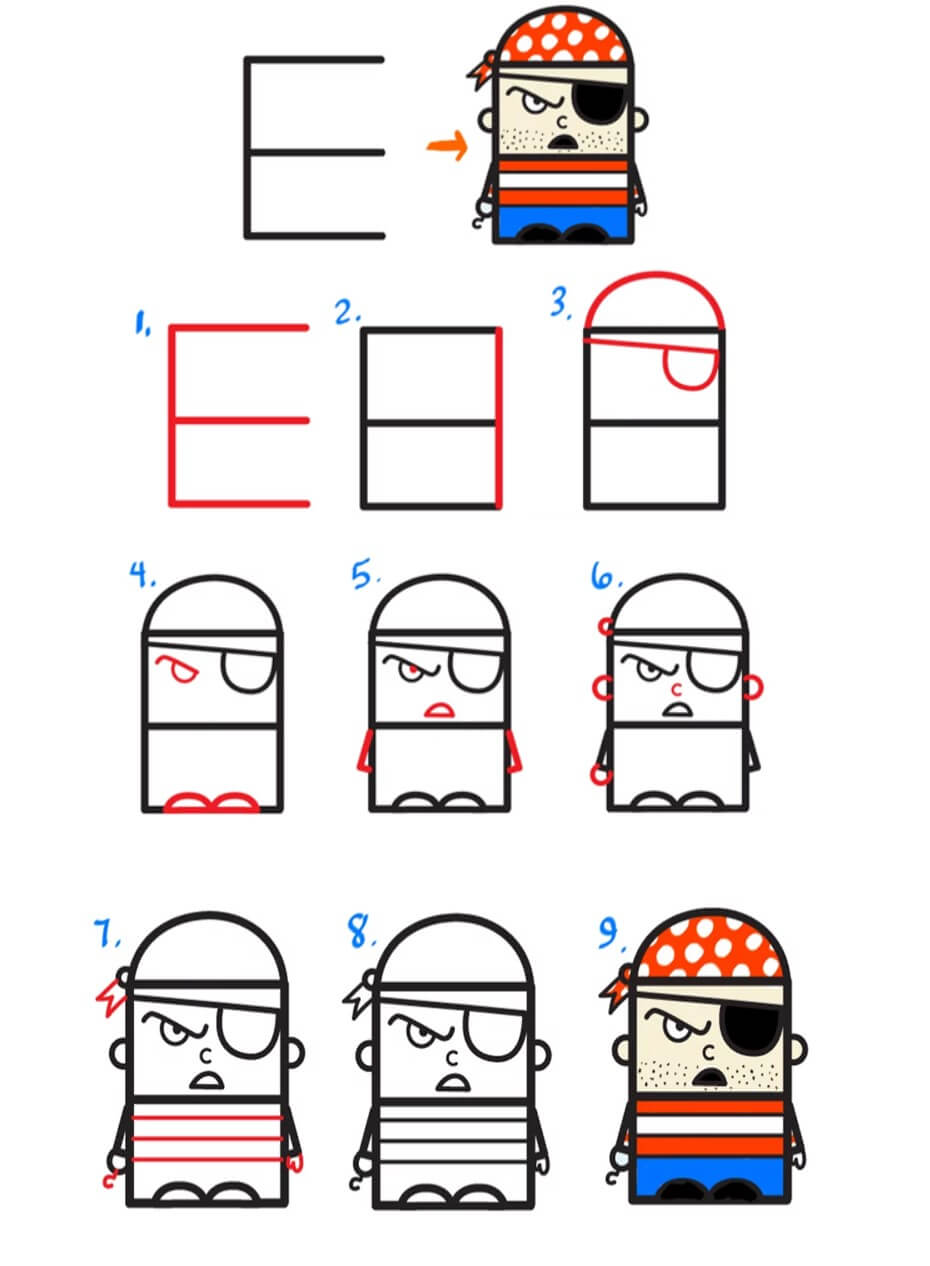 How to draw Pirate idea (20)