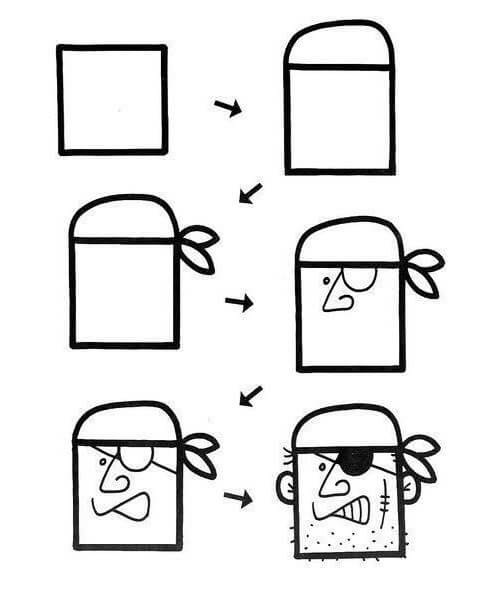 How to draw Pirate idea (9)