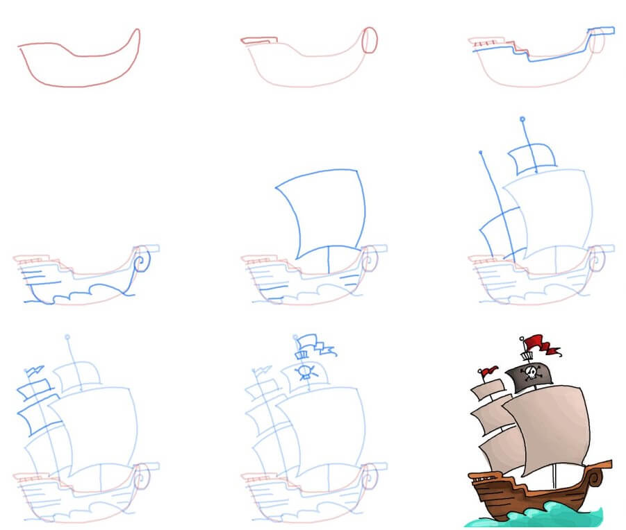 Pirate ship idea (14) Drawing Ideas