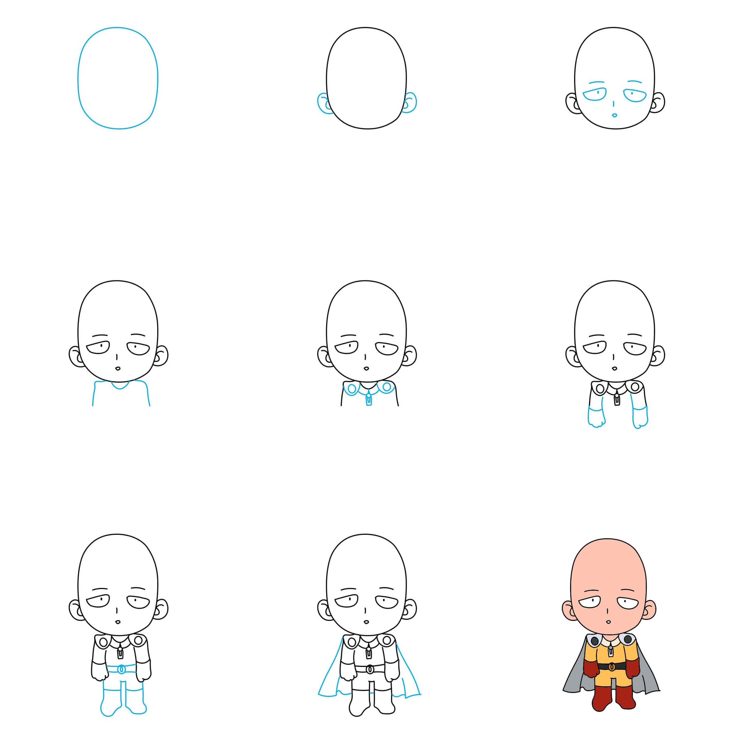 How to draw Saitama idea (10)