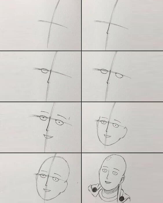 How to draw Saitama idea (13)