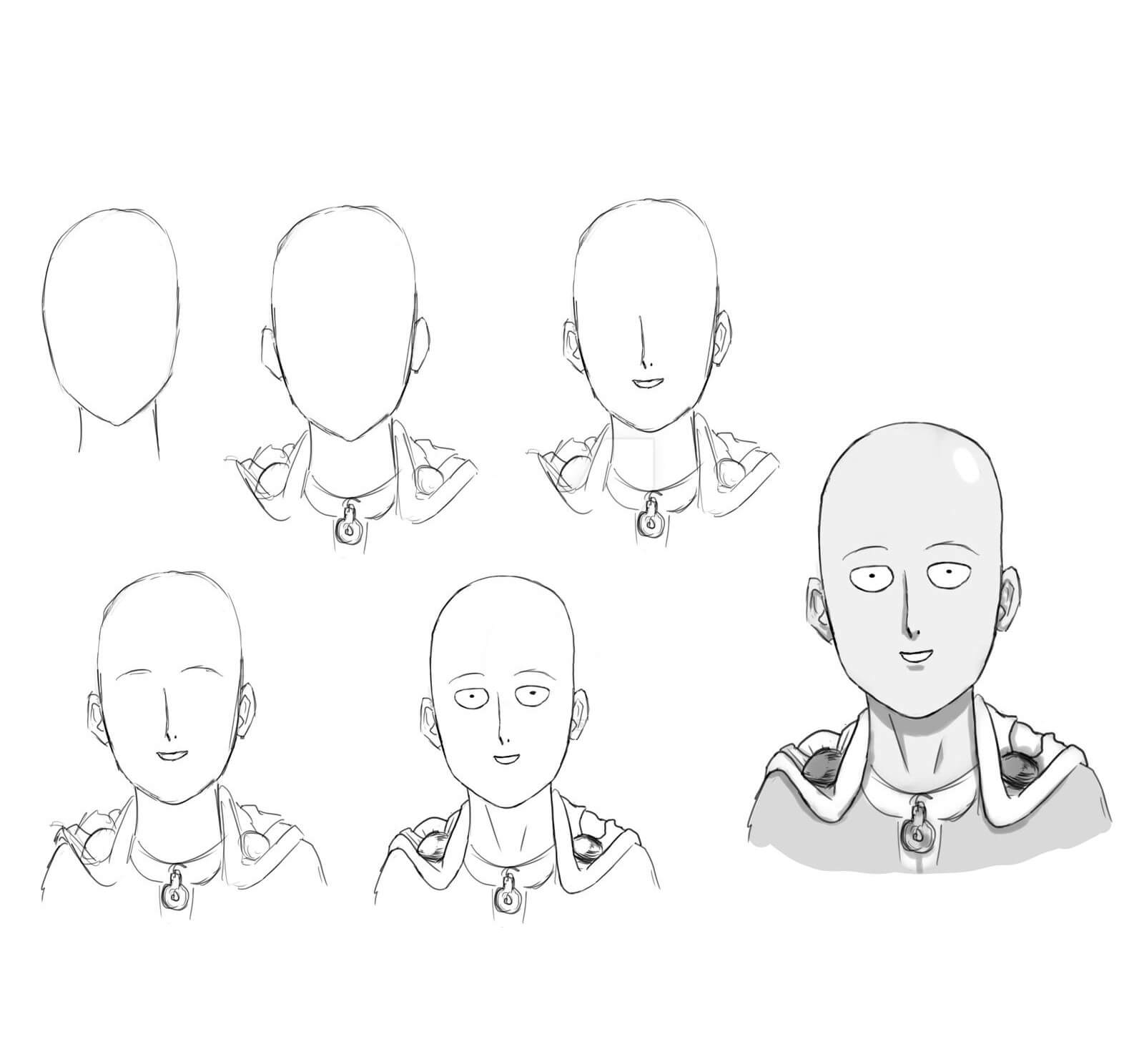 How to draw Saitama idea (15)