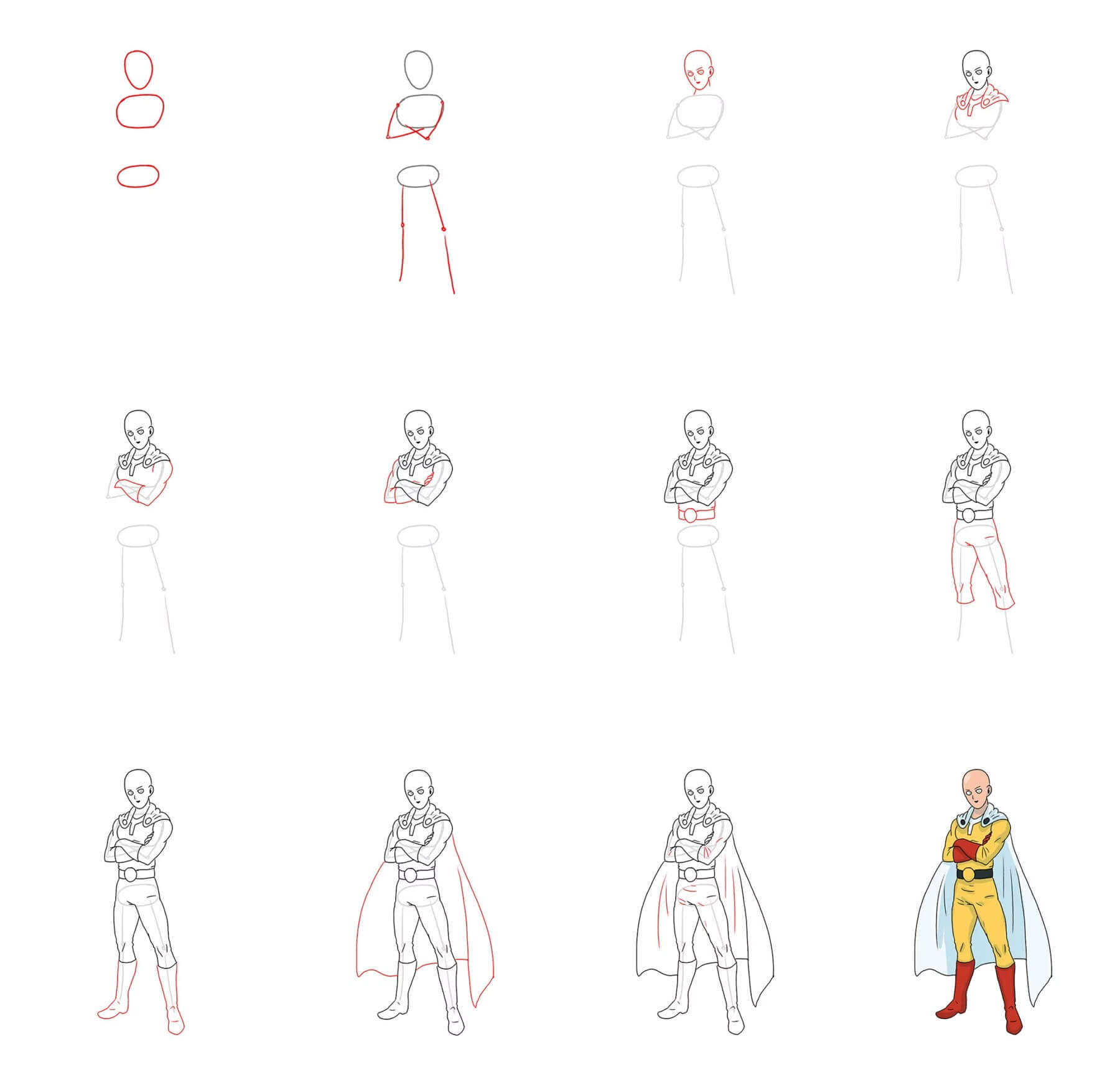 How to draw Saitama idea (4)