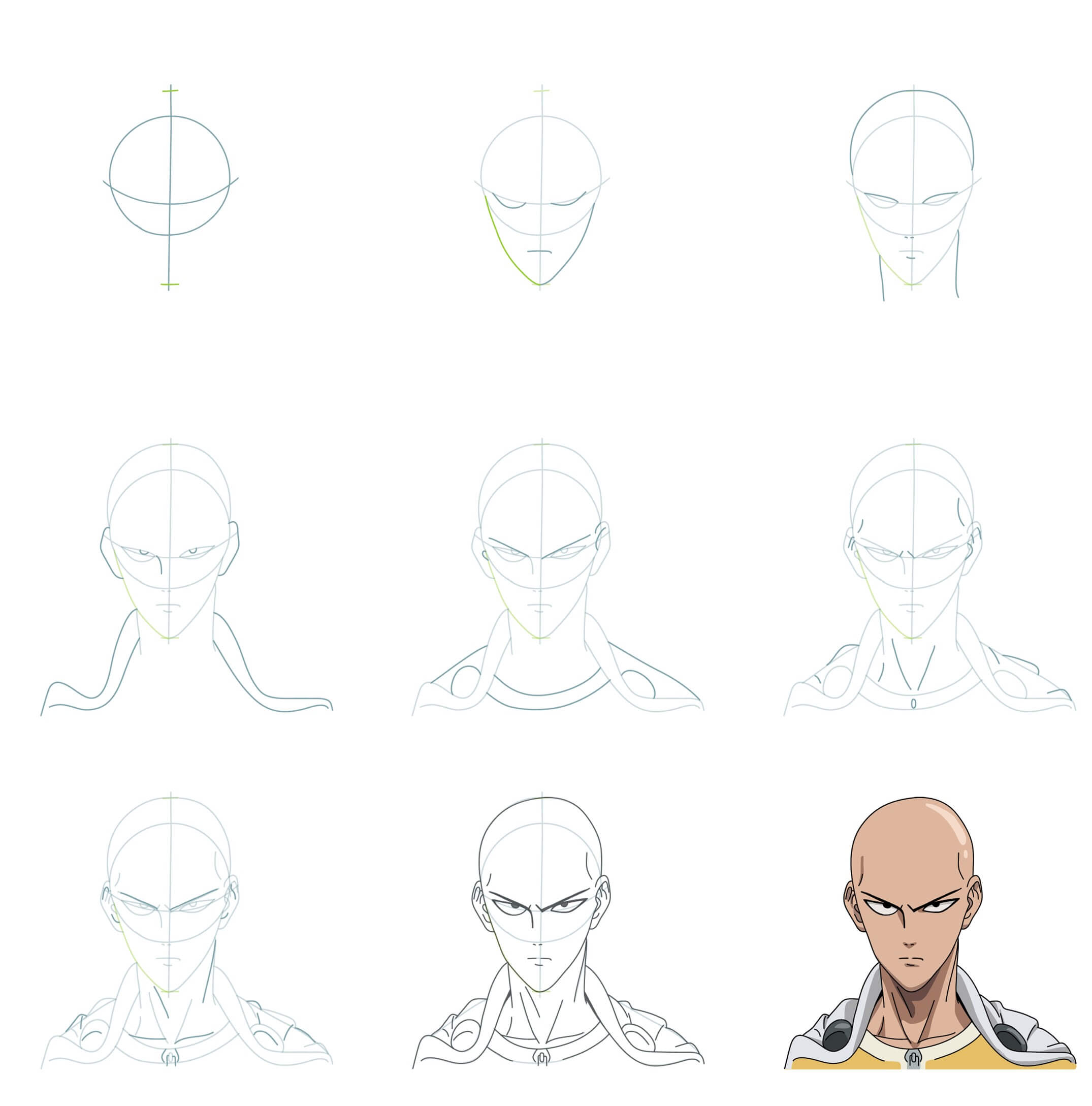 How to draw Saitama idea (5)