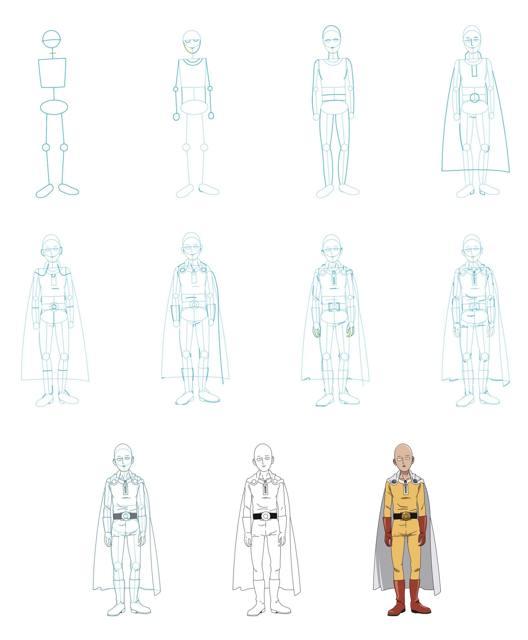 How to draw Saitama idea (6)