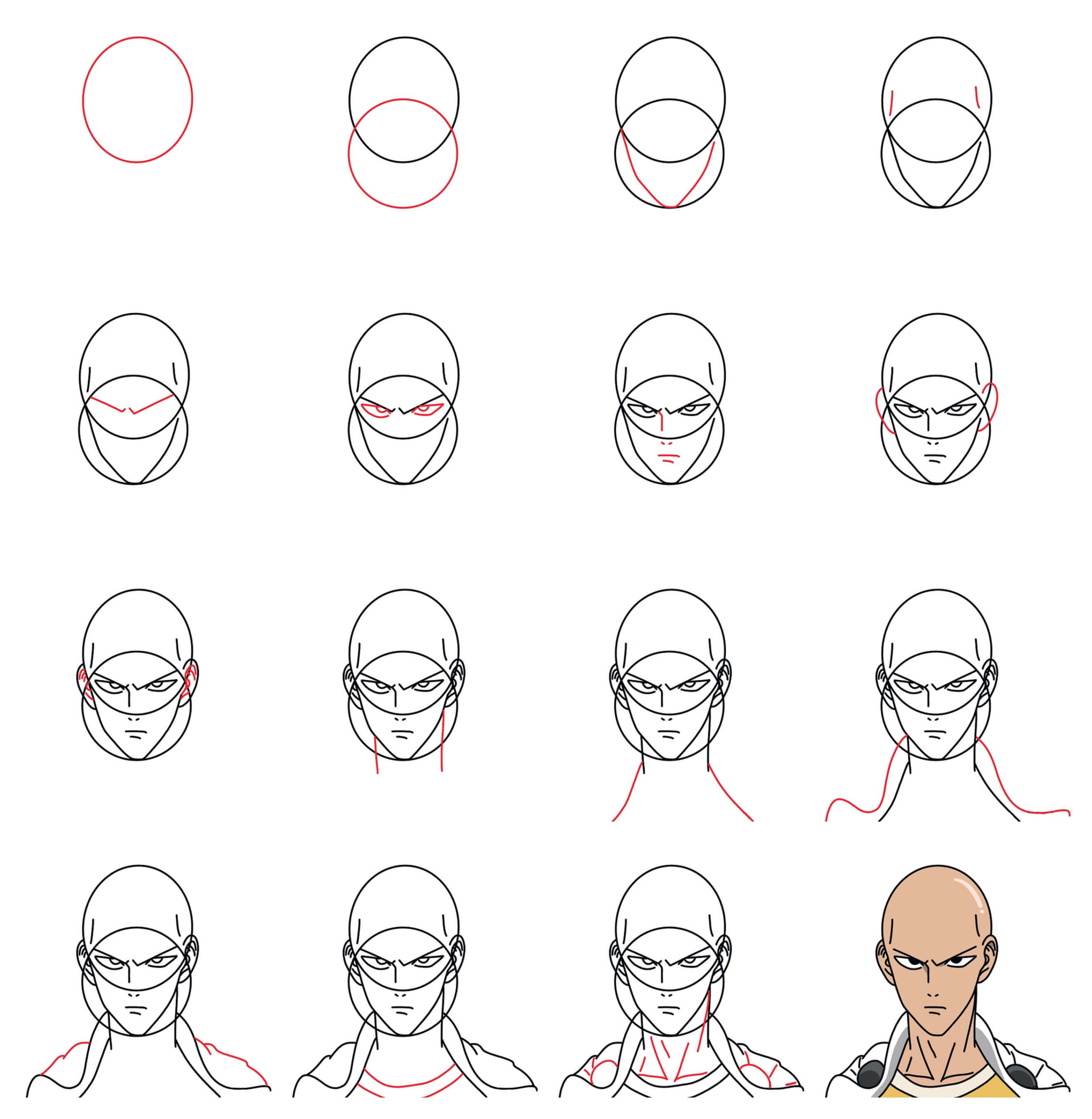 How to draw Saitama idea (7)