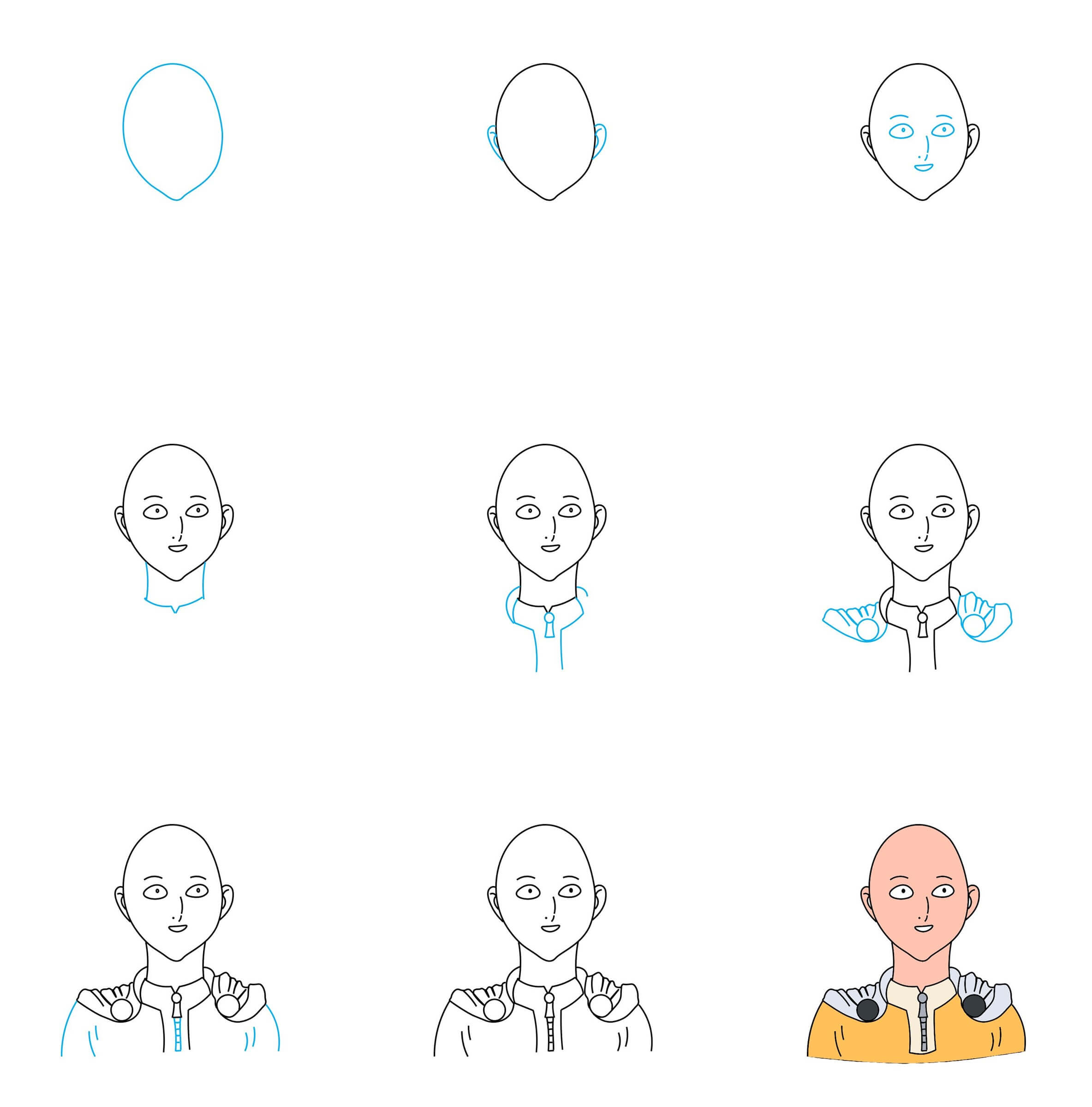 How to draw Saitama idea (9)