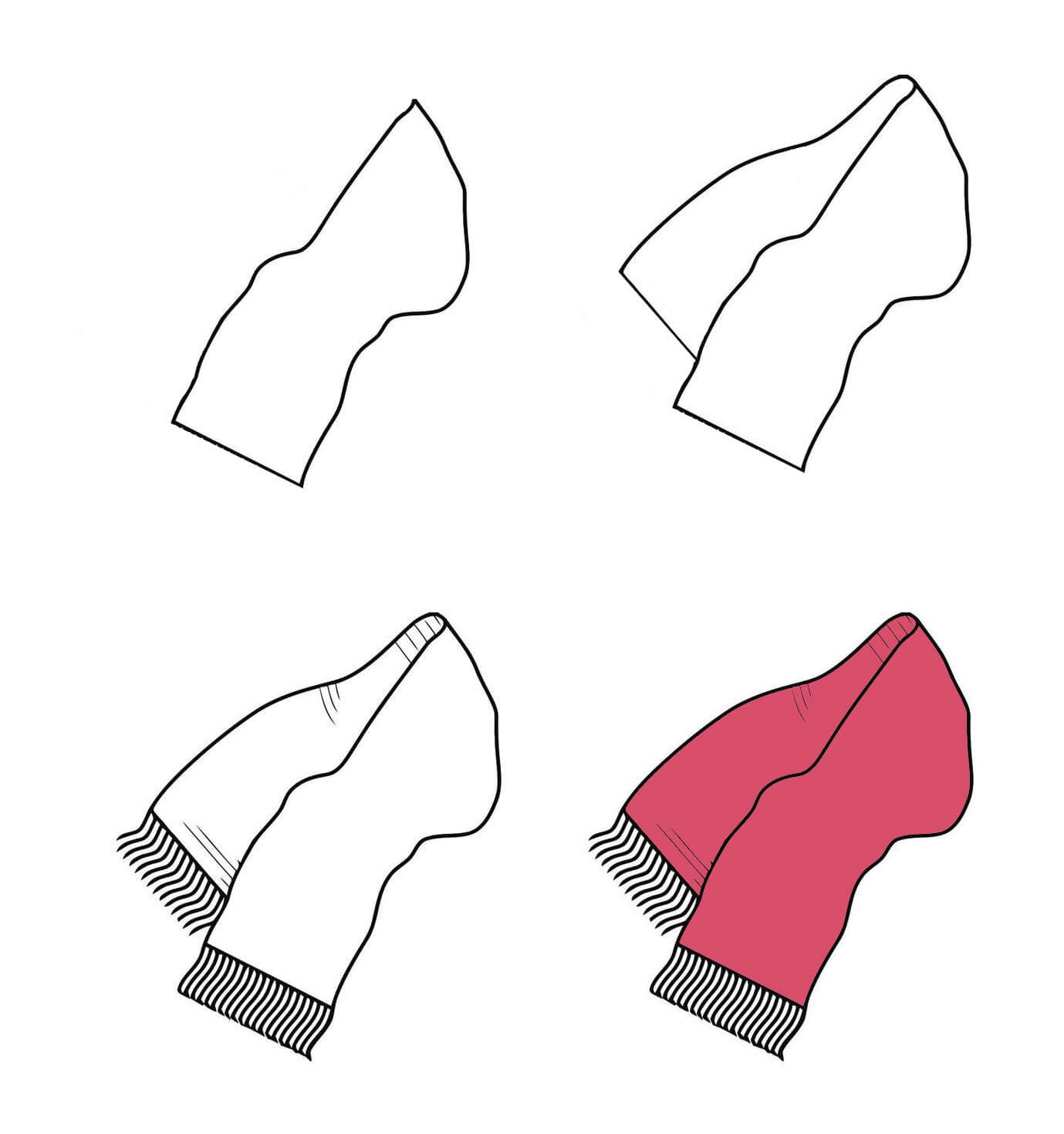 How to draw Scarf idea (10)