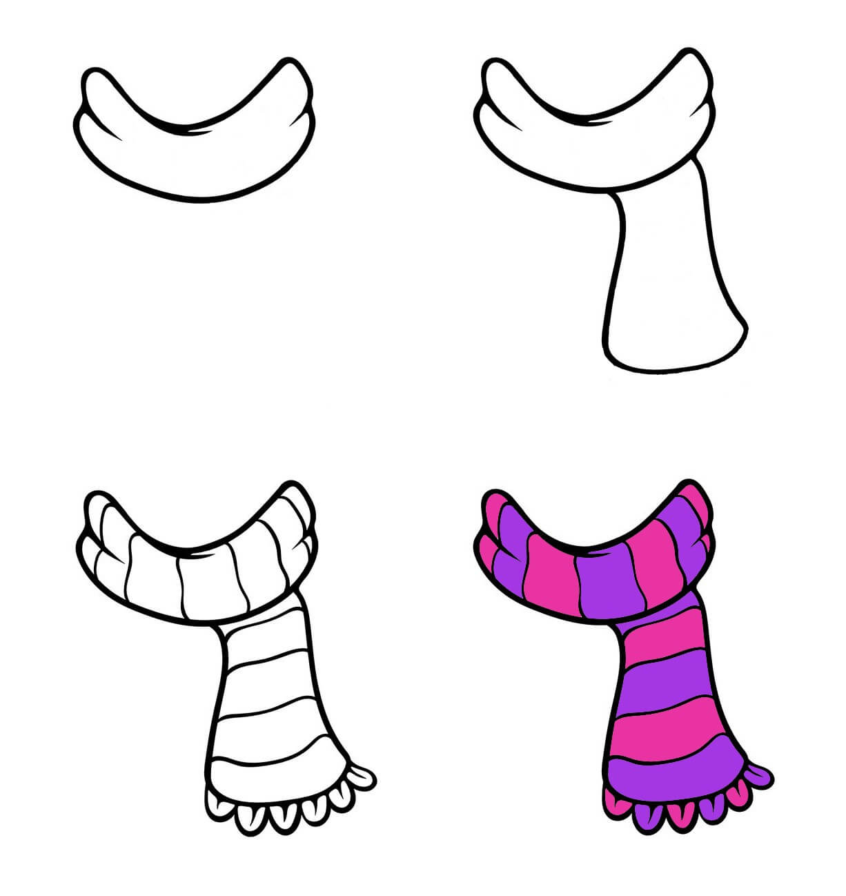 How to draw Scarf idea (12)