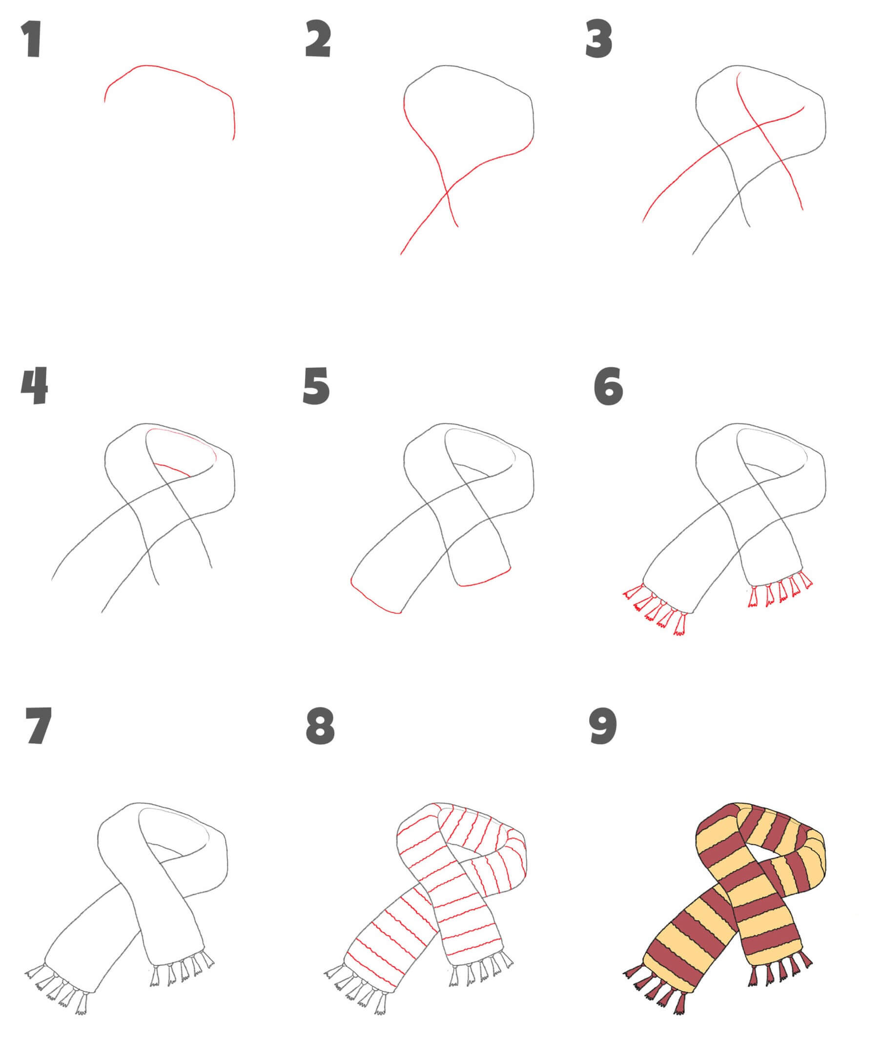 Scarf idea (13) Drawing Ideas