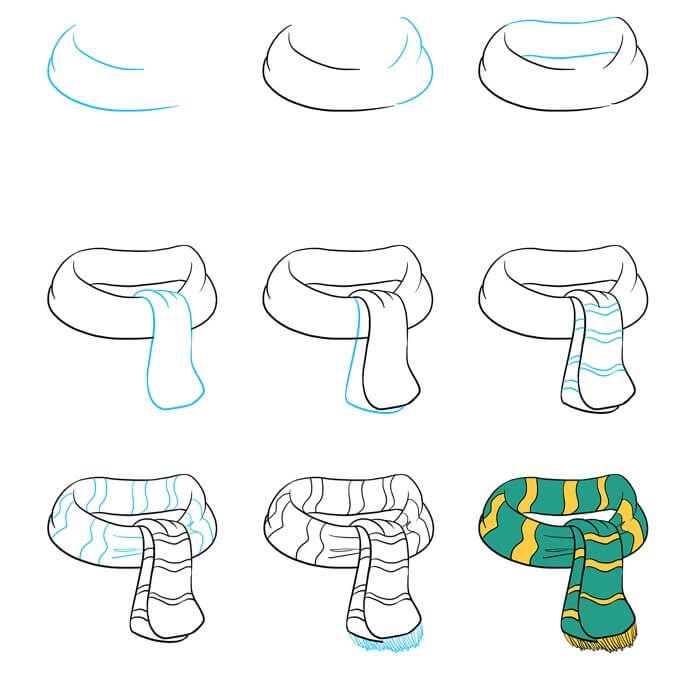 Scarf idea (15) Drawing Ideas