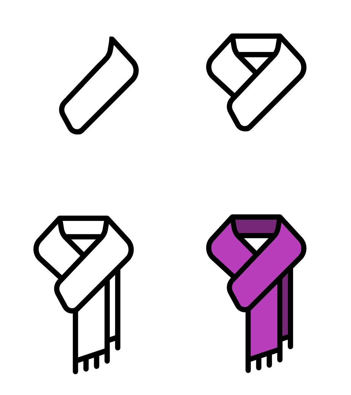 How to draw Scarf idea (17)