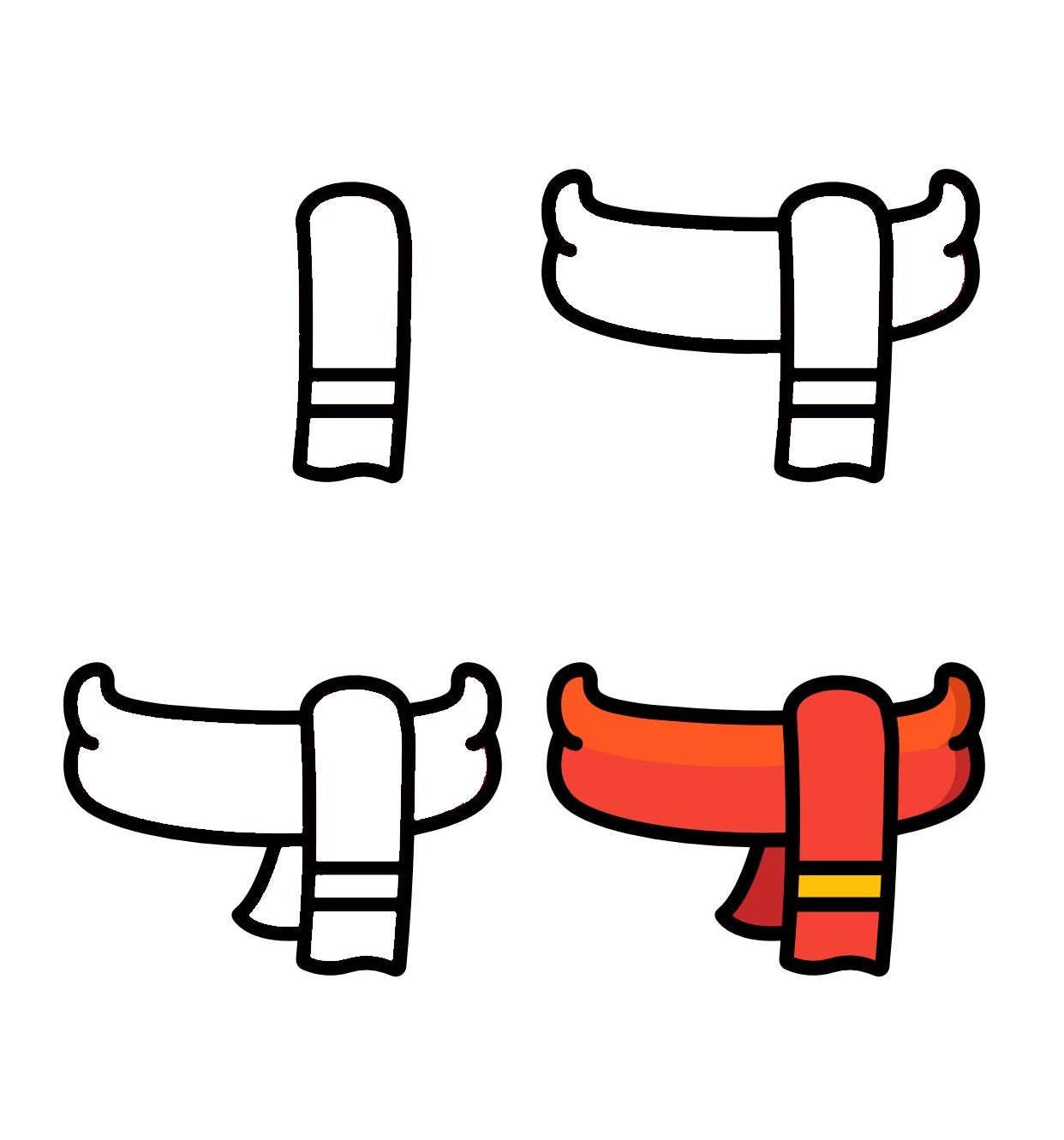 How to draw Scarf idea (19)