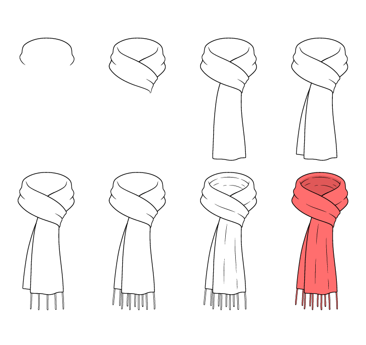 Scarf idea (20) Drawing Ideas