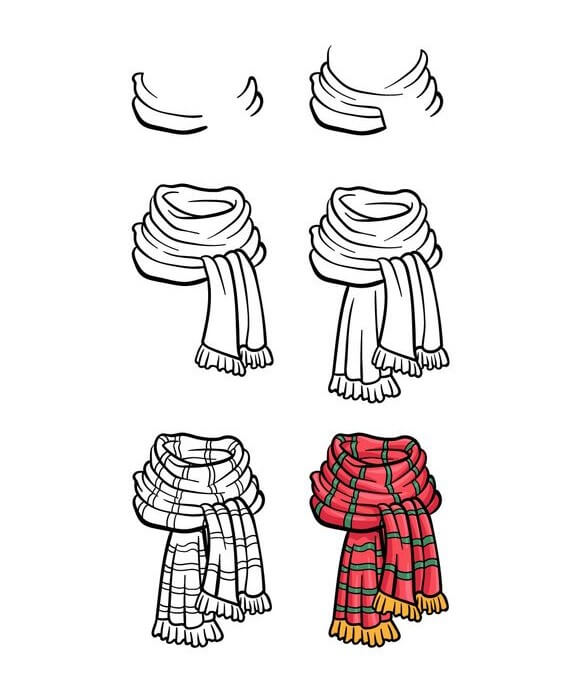 Scarf idea (3) Drawing Ideas