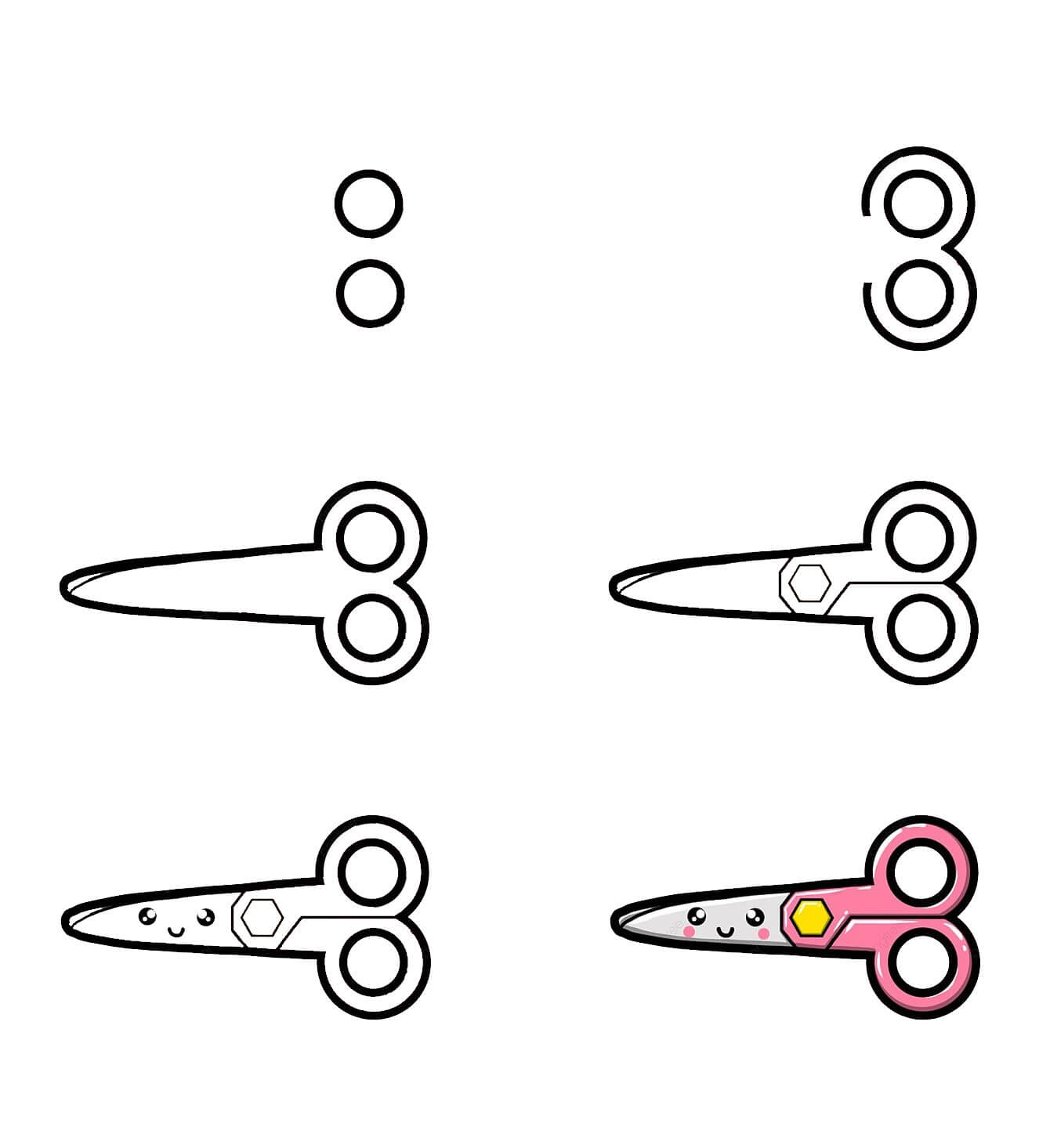 How to draw Scissors cartoon (1)