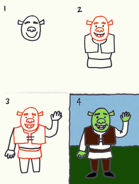 How to draw Shrek idea (3)