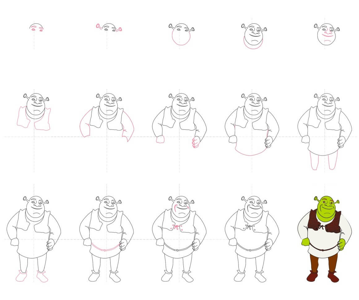 How to draw Shrek idea (5)