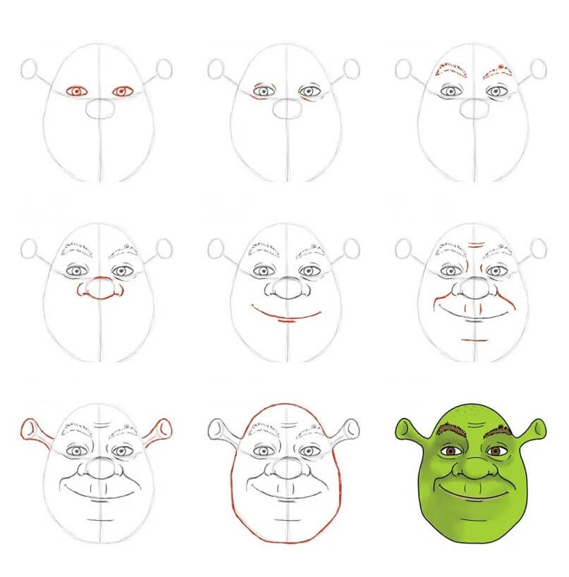 Shrek Drawing Ideas